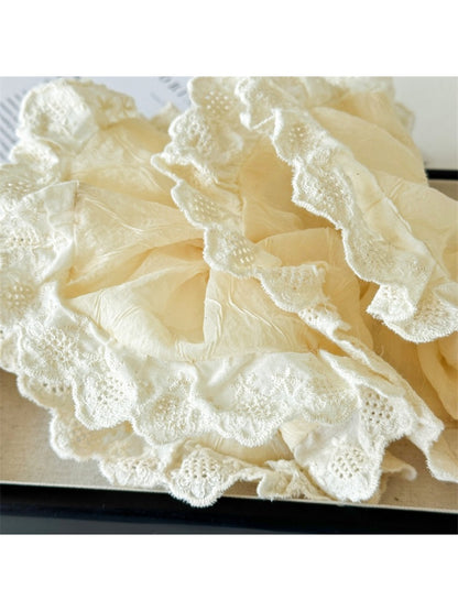 Gifty - Cream Apricot Lace Hair Tie