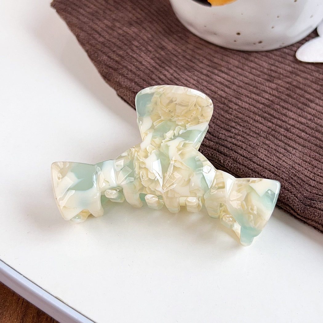 Beau - Geometric Acetate Bow Style Hair Claw Clip