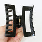 Beau - Square Hollow Floral Print Hair Claw Clip