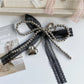 Keypus - Lace Bow Heart Pendant Bag Charm Keychain