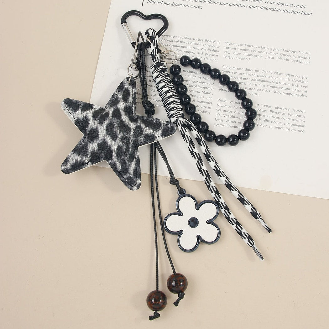 Keypus - Star Shape Beaded Woven Cord Keychain
