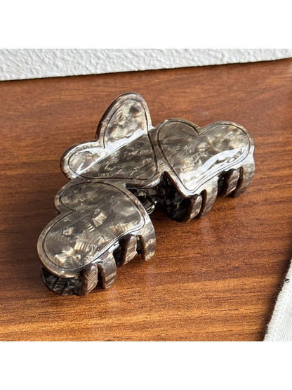 Beau - Love Heart and Stripes Hair Clip