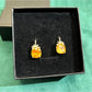 Earedge - Geometric Rhinestone Square Stud Earrings