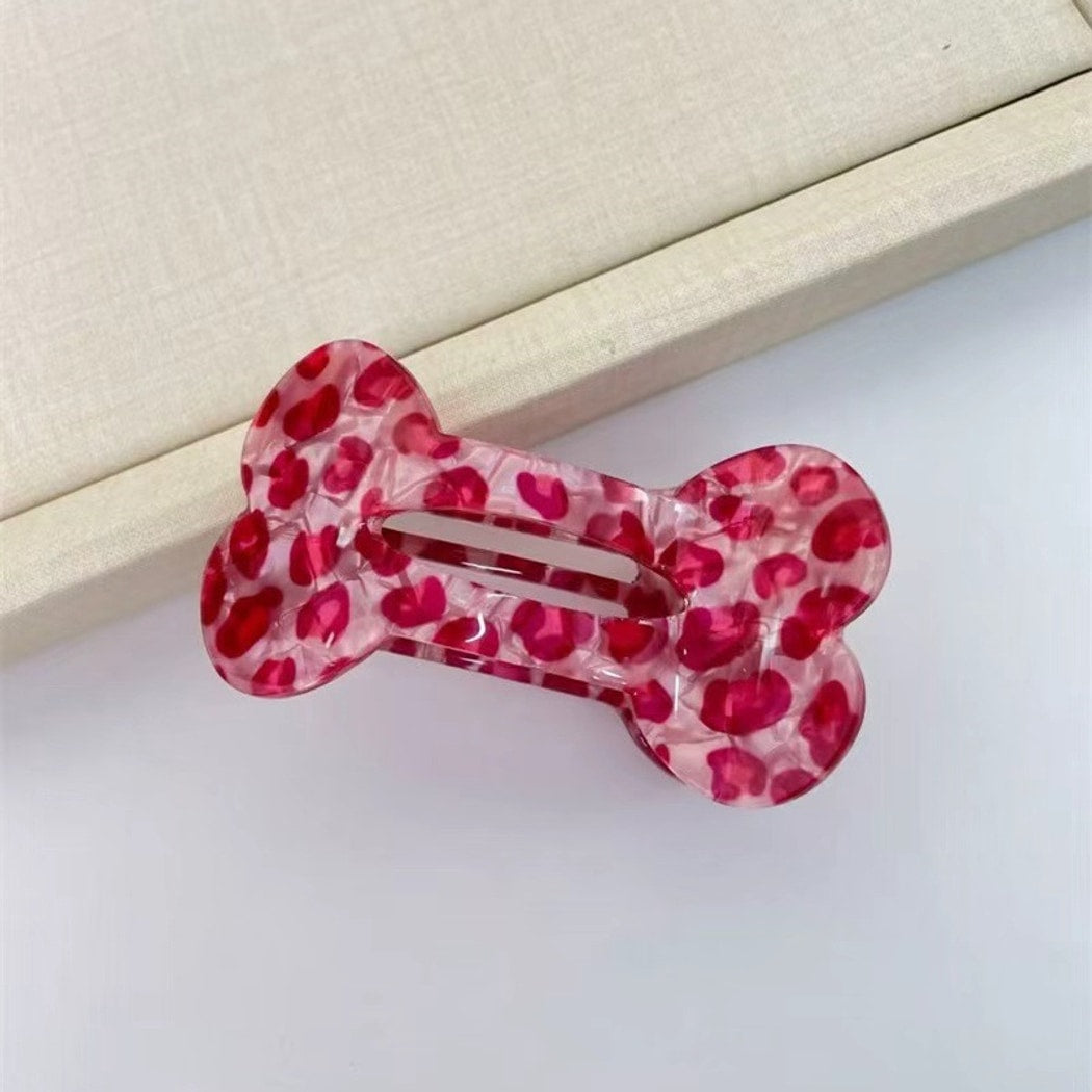 Beau - Y2K Patterned Bone Shape Hair Clip