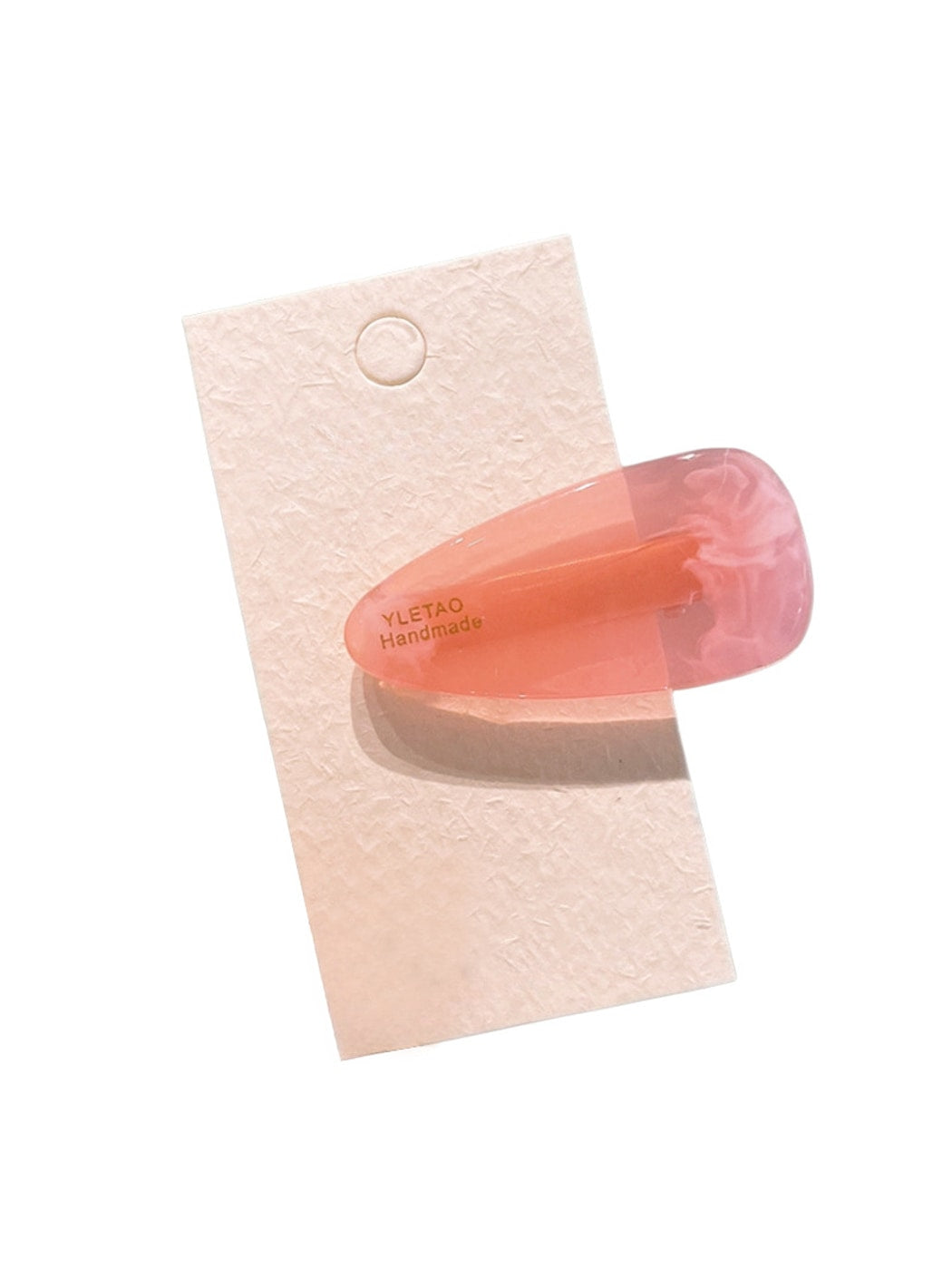Beau - Oval Acetate Fiber Barrette Style Hair Clip