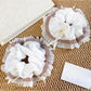 Gifty - White Lace Bow Scrunchie