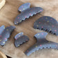 Beau - Mist Blue Acrylic Rectangle Fan Shape Claw Clip
