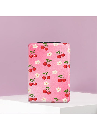 Mirroray - Cherry Print Foldable Touch Up Handheld Mirror