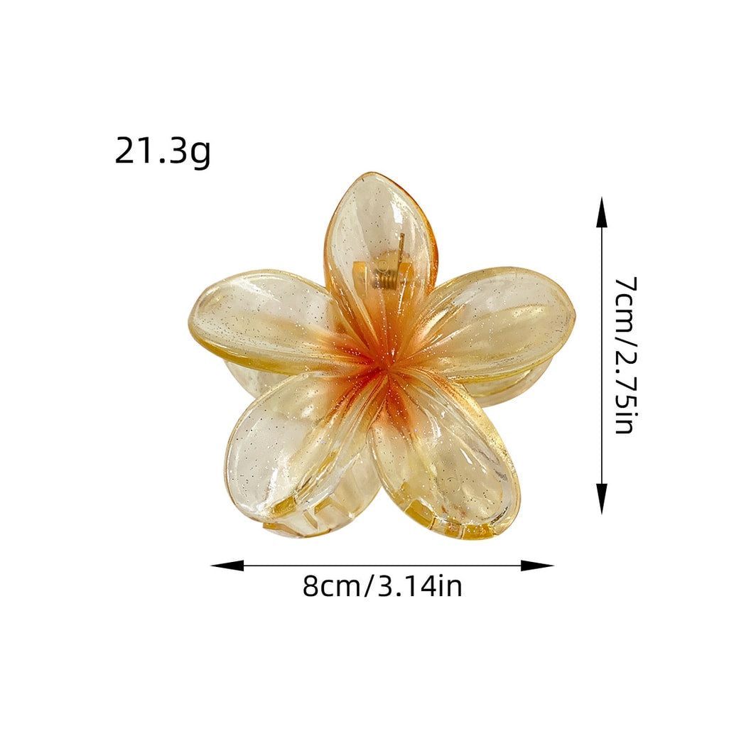 Beau - Glitter Flower Shaped Sweet Claw Clip