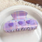 Beau - Cute PVC Plaid Heart Design Claw Clip
