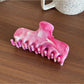 Beau - Marbled Plastic Geometric Line Claw Clip