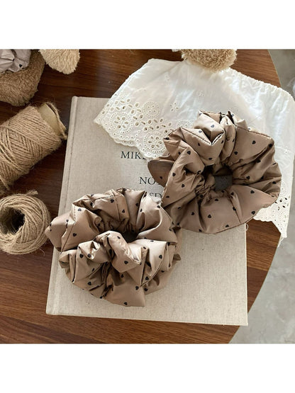 Gifty - Love Dot Sponge Hair Ties Scrunchies