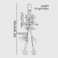 Keypus - Y2K Silver Tone Cross and Bow Keychain