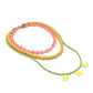 Nozari - Layered Beaded Flower Charm Pendant Necklace