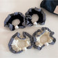 Gifty - Black and White Plaid Edge Hair Tie