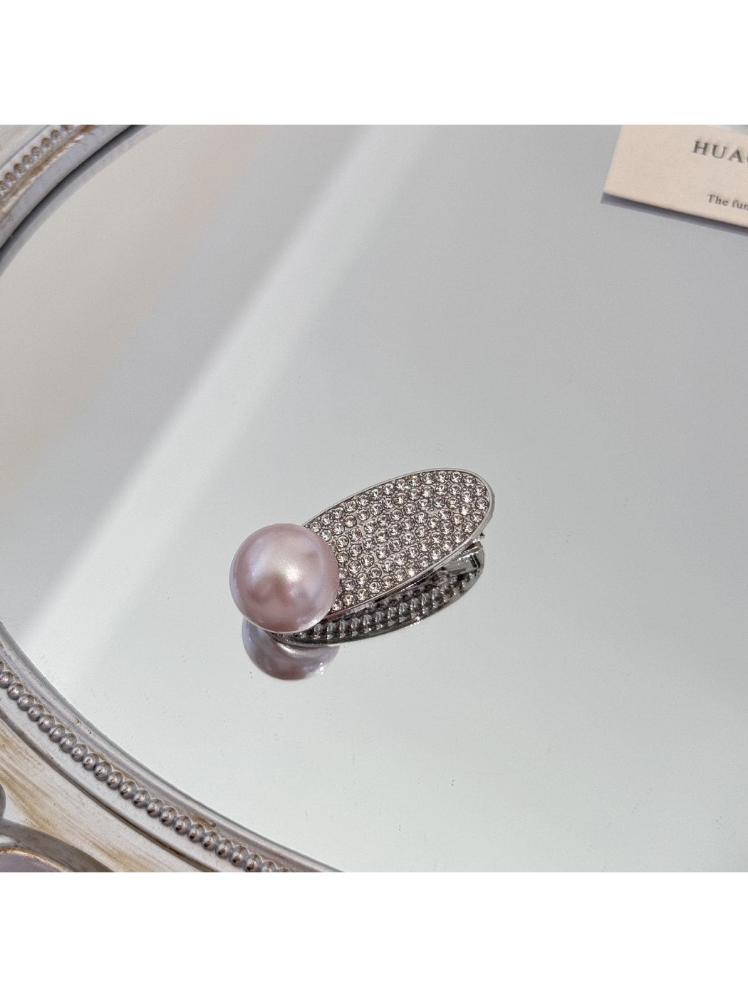 Beau - Geometric Pave Bead Accent Alloy Hair Clip