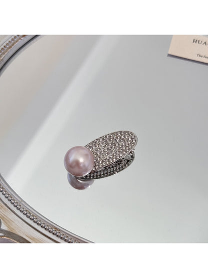 Beau - Geometric Pave Bead Accent Alloy Hair Clip
