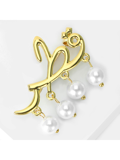 Brovia - Simple Prayer Letter Alloy Fashion Brooch Pin