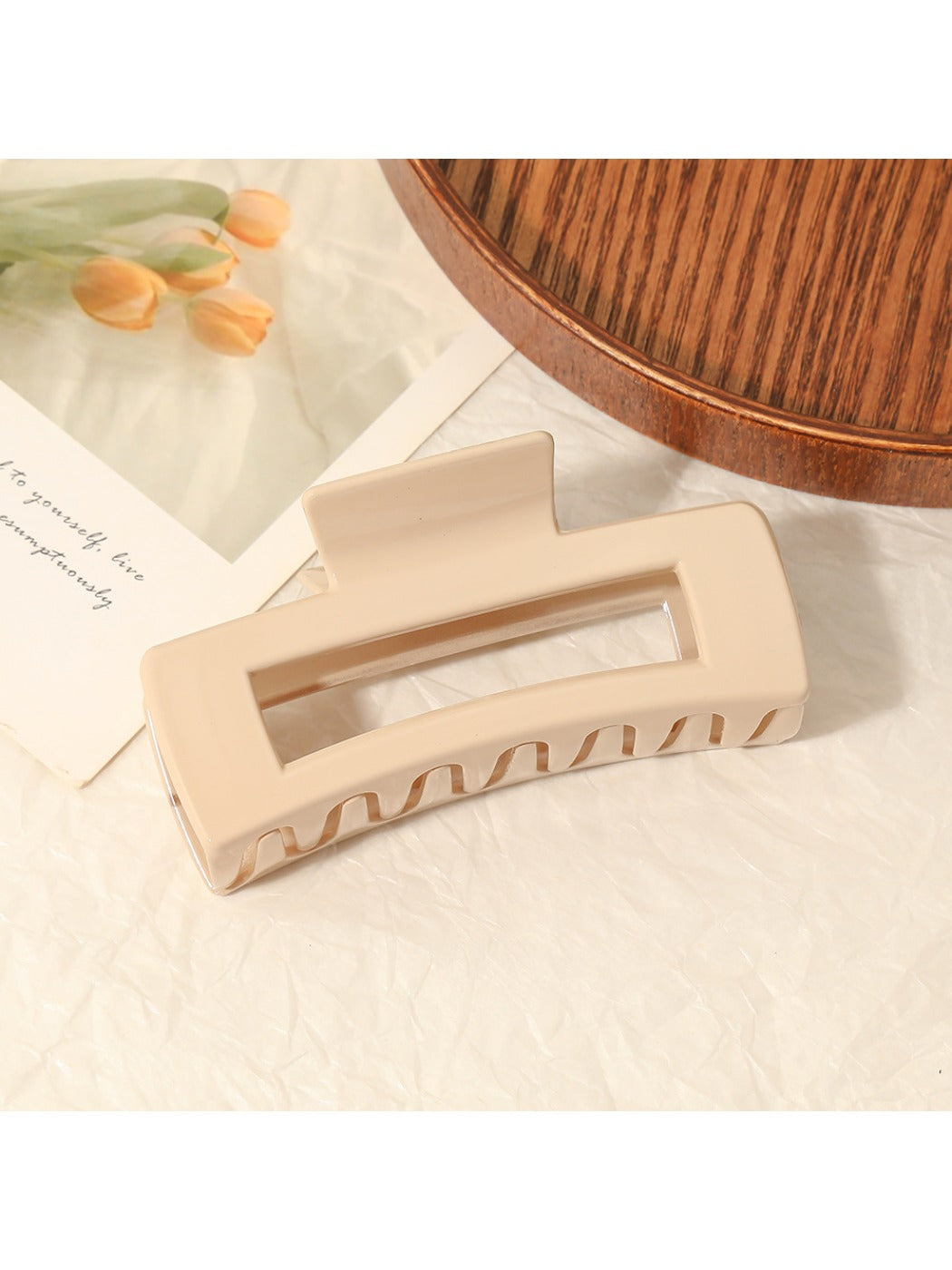 Beau - Rectangle Solid Color Hair Clip