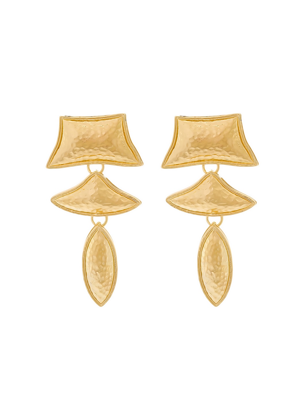 Earedge - Irregular Hammered Geometric Stud Earrings
