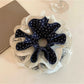 Gifty - Lace-Trimmed Polka Dot Voluminous Scrunchie
