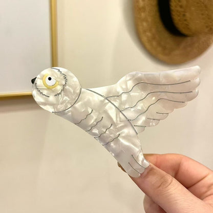 Beau - Bird Motif Acetate Claw Clip