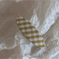 Beau - Plaid Fabric Covered Oval Alloy Hair Clip