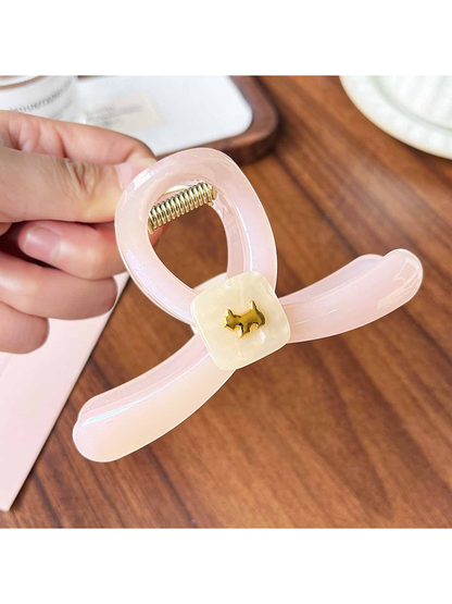 Beau - Geometric Ring Fine Glitter Gradient Claw Clip