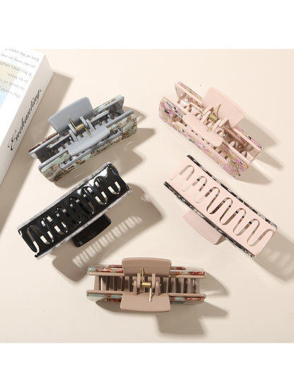 Beau - Elegant Hollow Out Rectangular Claw Clip