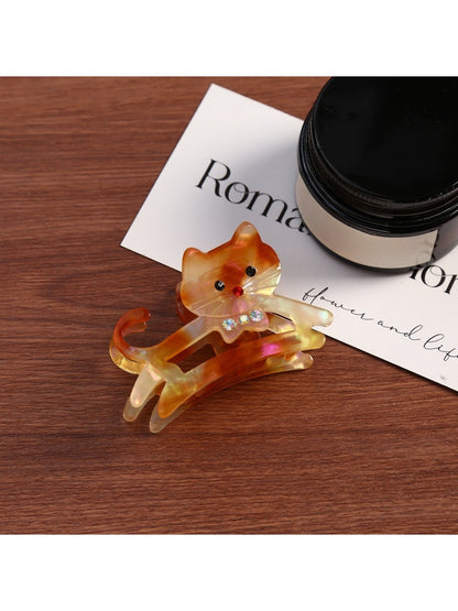 Beau - Openwork Cat Shaped Hair Claw Clip
