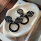 Gifty - Floral Bunny Ear Bow Detail Polyester Hair Tie