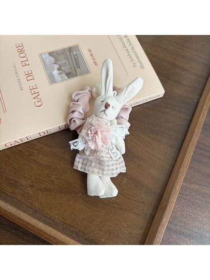 Beau - Mixed Material Rabbit Motif Decorative Banana Clip