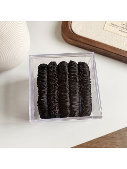 Gifty - Minimalist Satin Sausage-Shaped Hair Tie