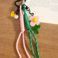 Keypus - Acrylic Flower Woven Cord Bag Charm Keychain