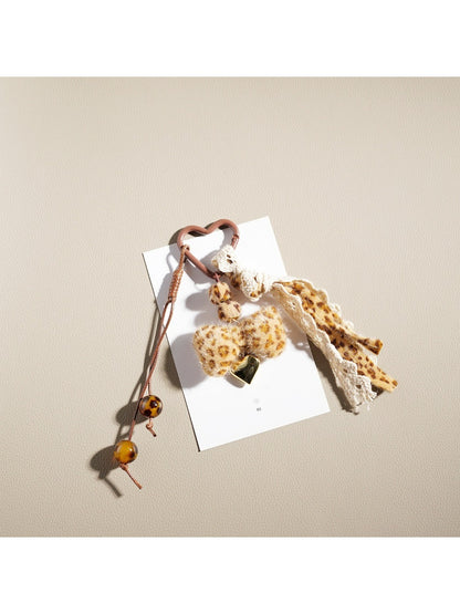 Keypus - Leopard Print Bow Keychain