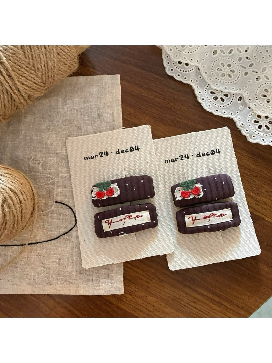 Beau - Geometric Plaid Hair Clip