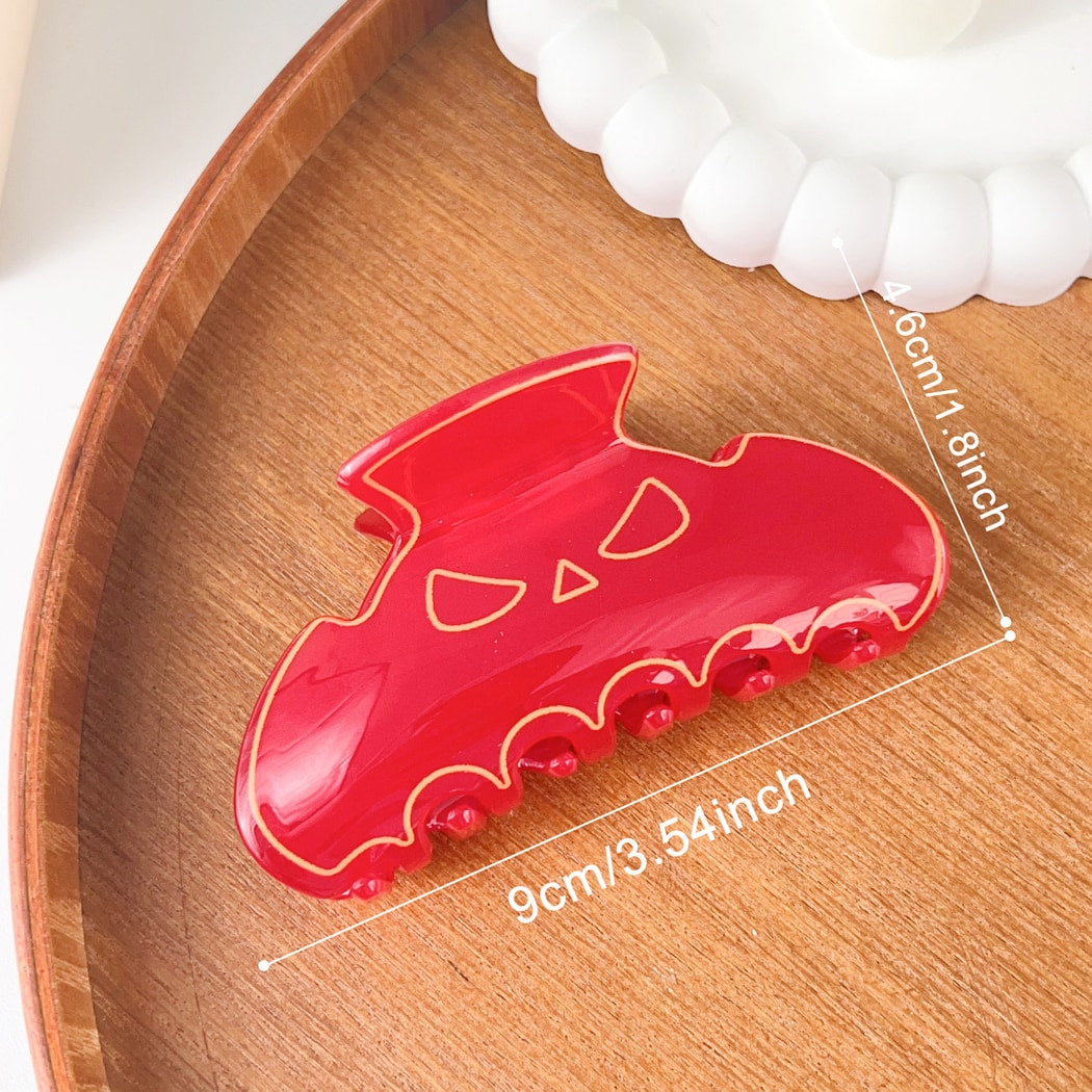 Beau - Halloween Pumpkin Face Claw Clip