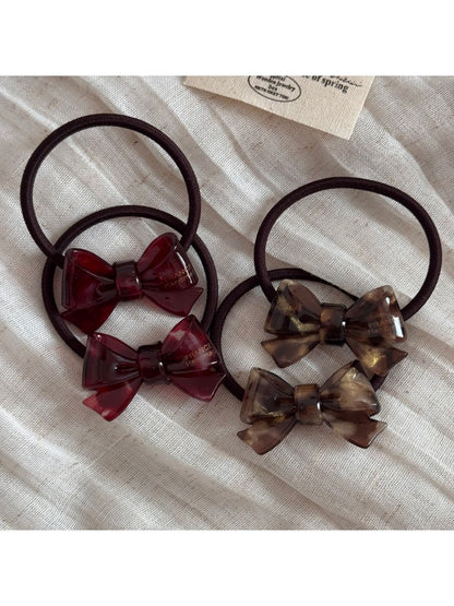 Gifty - Simple Tortoiseshell Bow Hair Tie