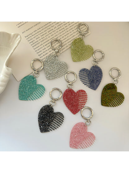 Keypus - Sparkling Heart Comb Keychain