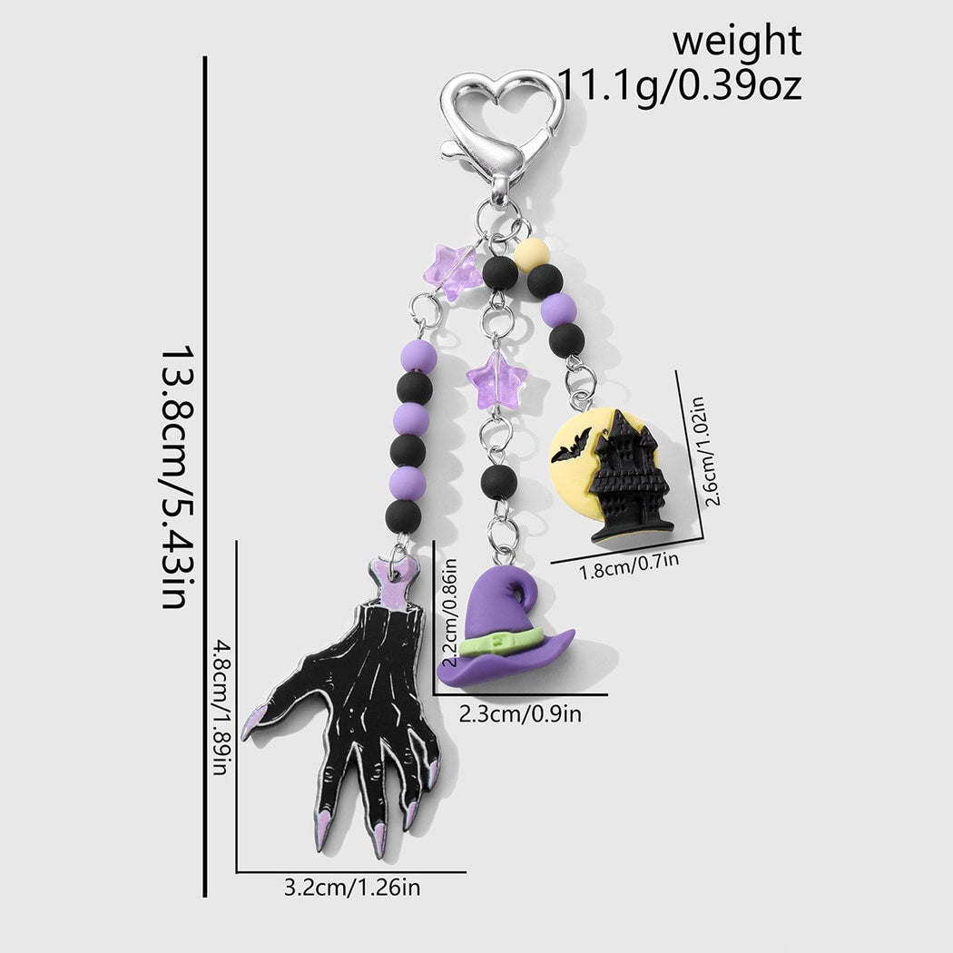Keypus - Halloween Black Palm Pendant Keychain