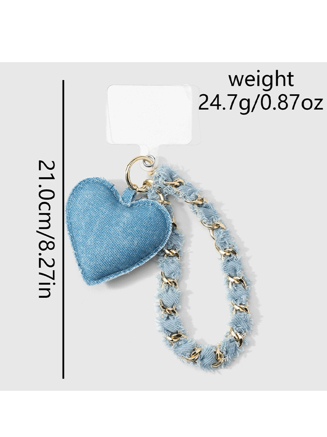Keypus - Y2K Heart Chain Detail Polyester Keychain