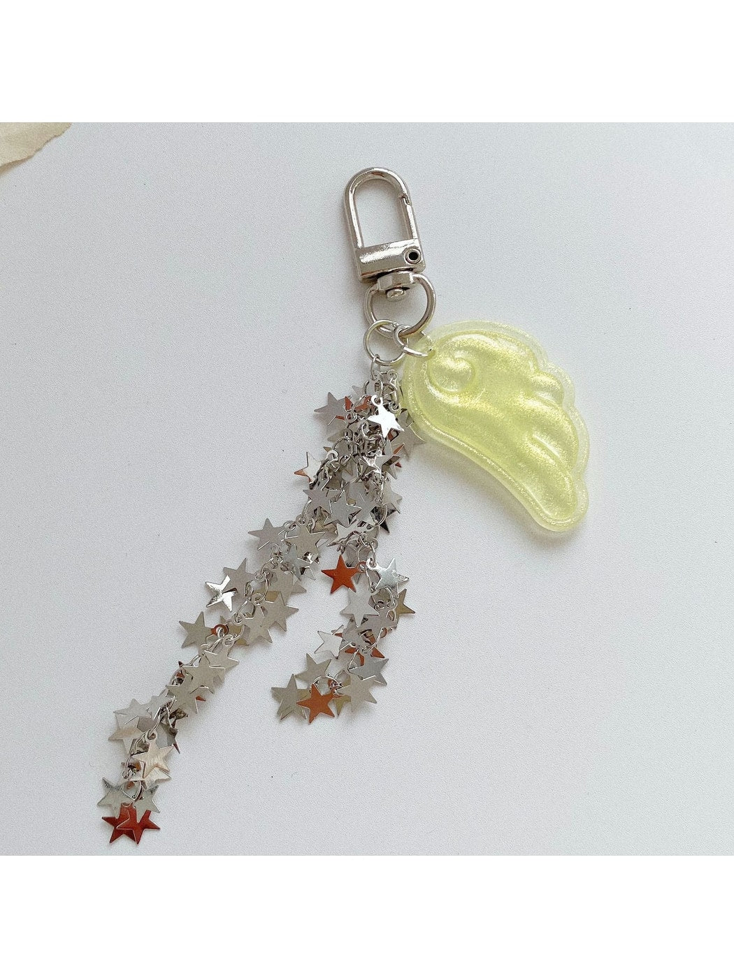 Keypus - Acrylic Angel Wing Star Chain Keychain