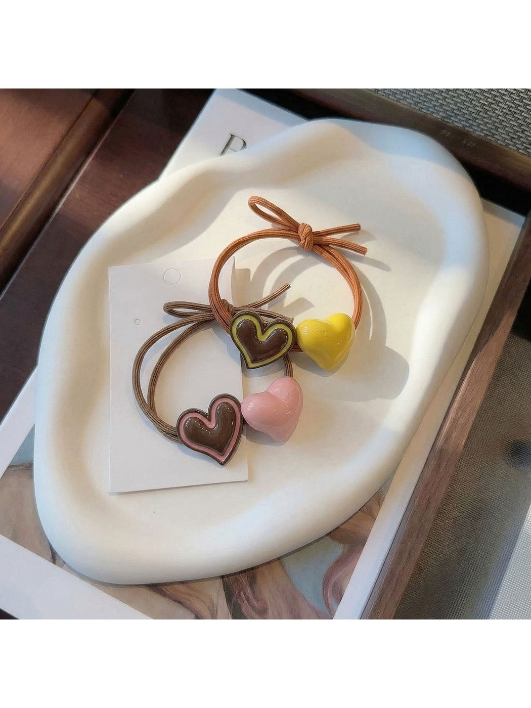 Gifty - Sweet Style Heart Ponytail Elastic Hair Tie