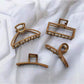 Beau - Cross Loop Alloy Geometric Hair Claw Clip