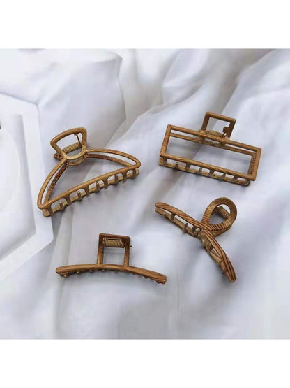 Beau - Cross Loop Alloy Geometric Hair Claw Clip