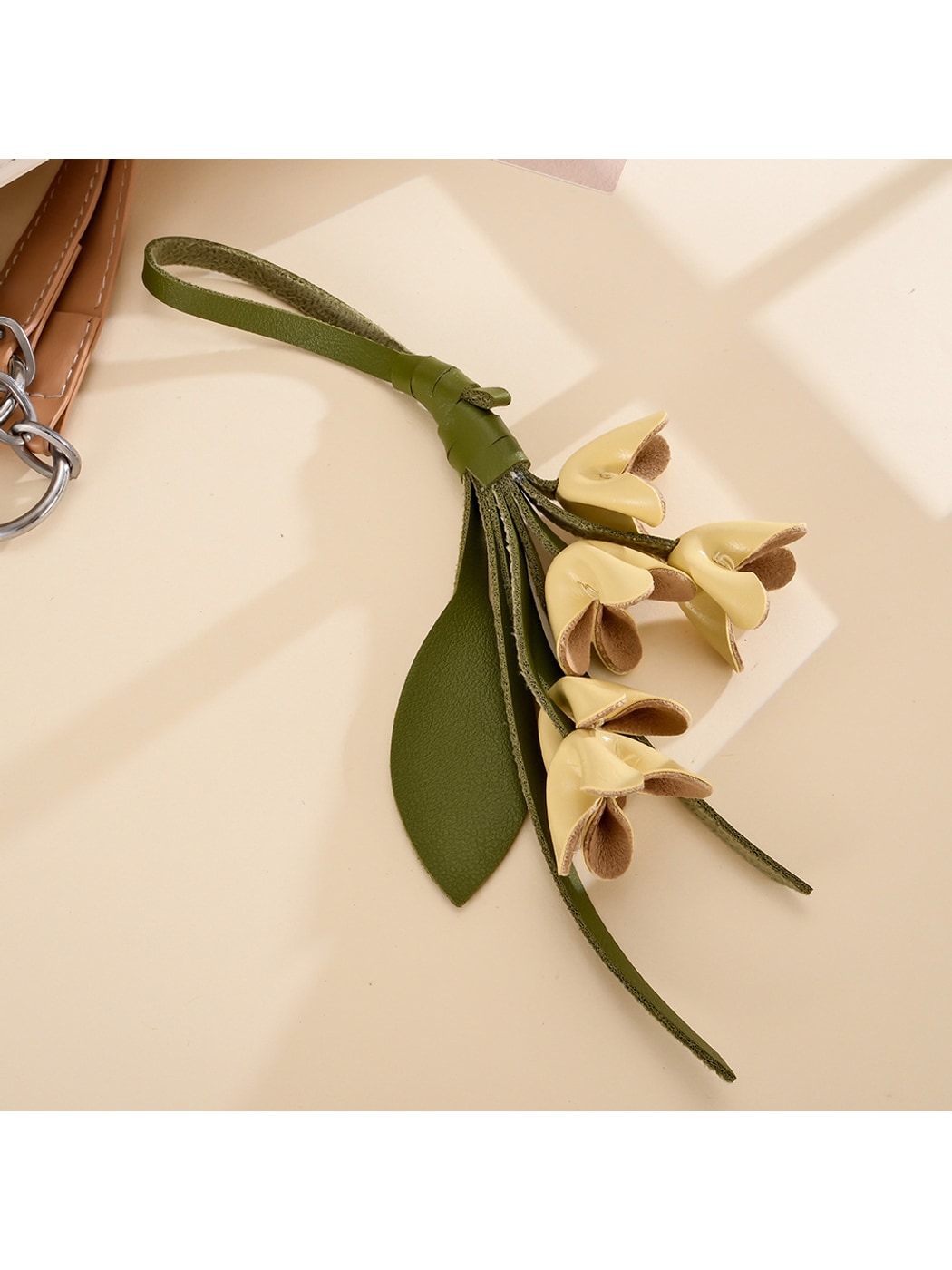 Keypus - Faux Leather Osmanthus Flower Bag Charm