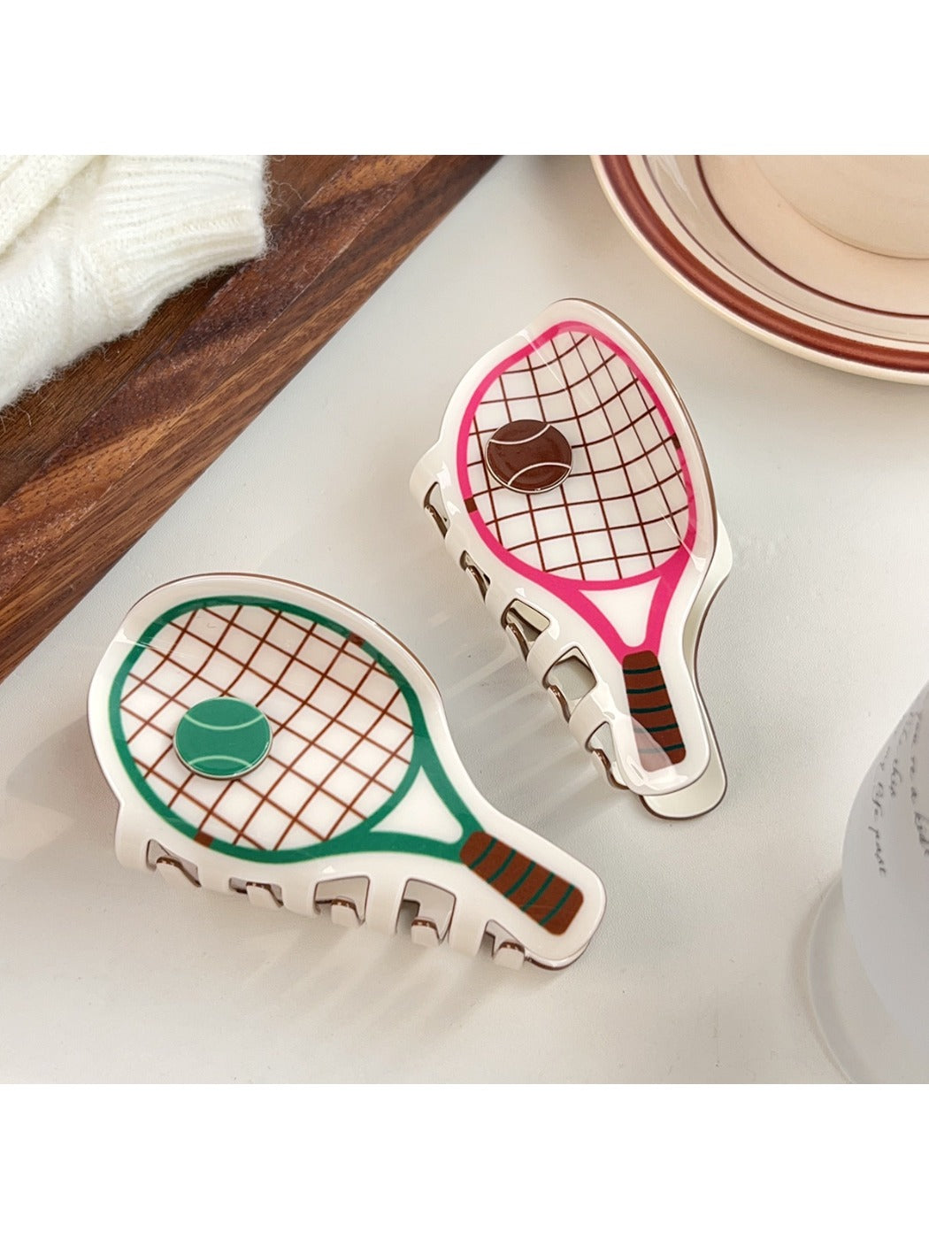 Beau - Tennis Racket-Shaped Hair Clip