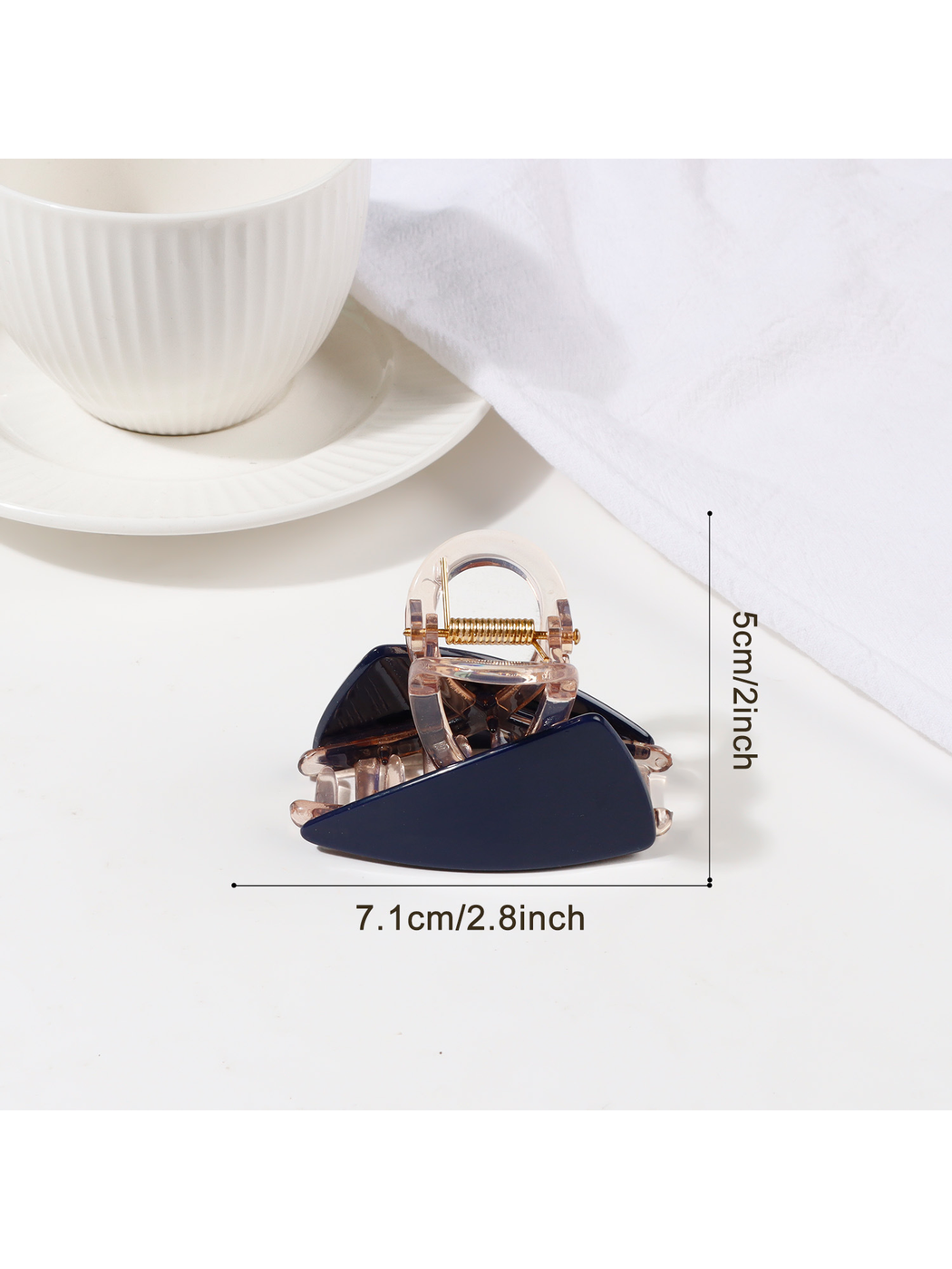 Beau - Asymmetrical Triangle Transparent Hair Clip