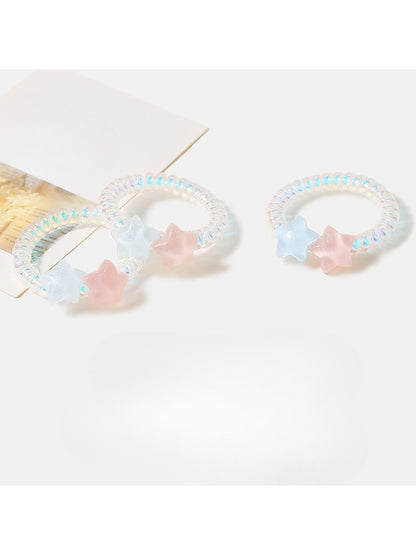 Gifty - Star Pattern Telephone Wire Hair Ties