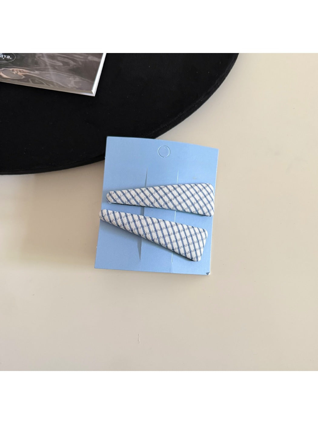 Beau - Classy Blue Plaid Hair Clip